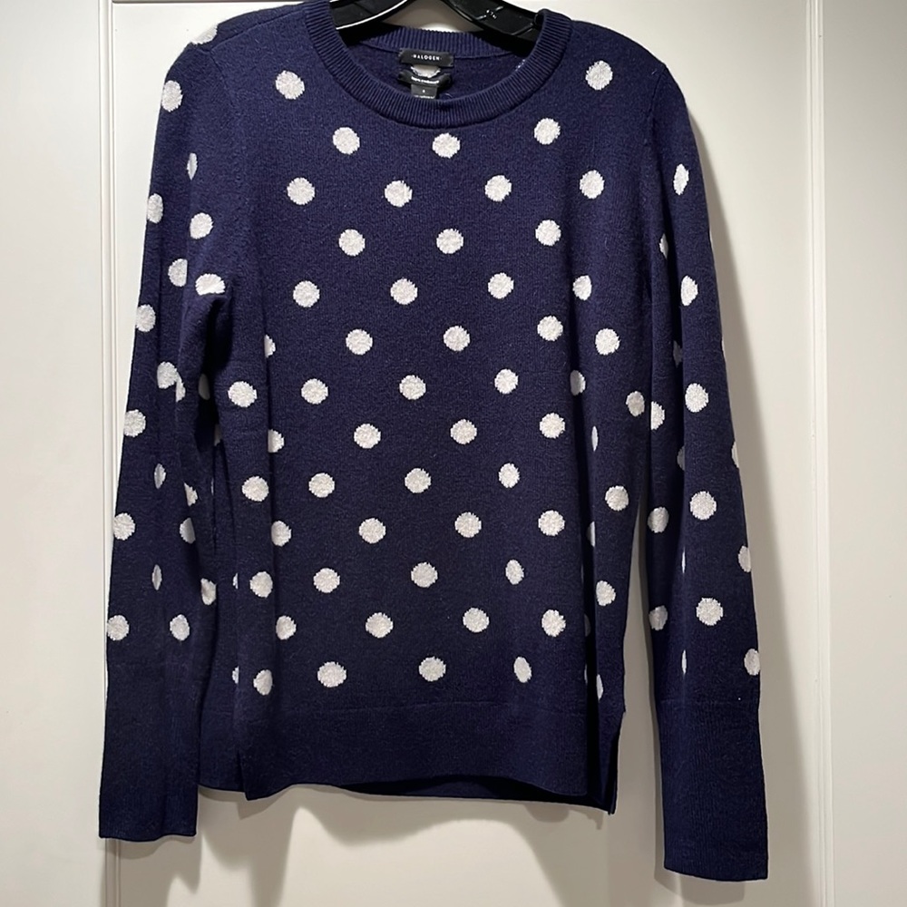 Navy 100% Cashmere crew sweater